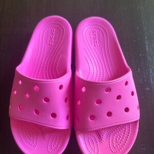 CROCS Kids Bright Pink Slide Sandals